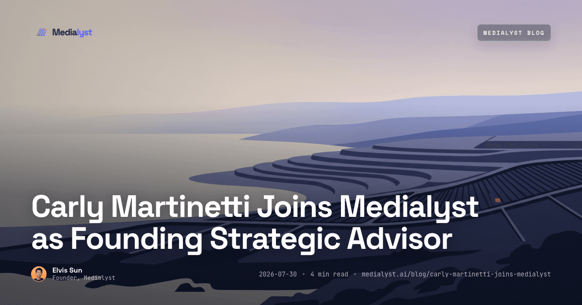 Carly Martinetti Joins Medialyst as Founding Strategic Advisor