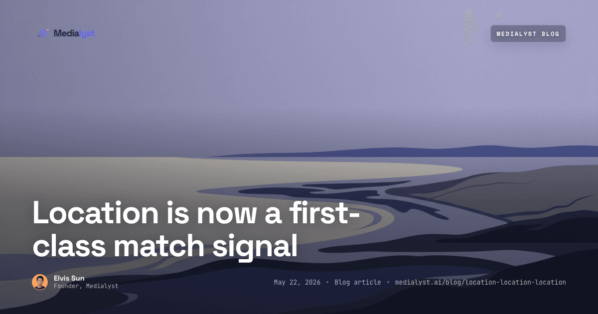 Location is now a first-class match signal