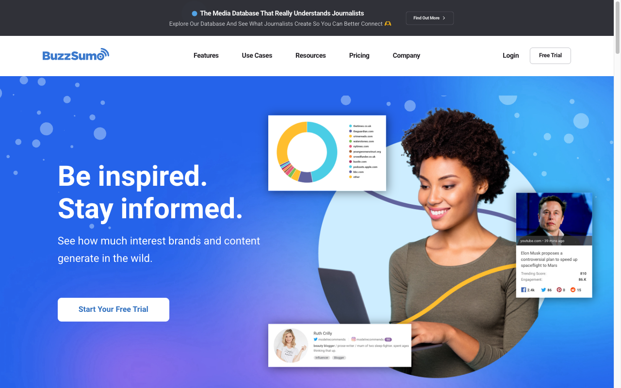 BuzzSumo interface