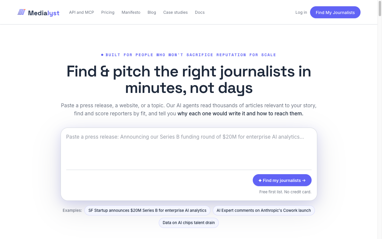 Medialyst interface