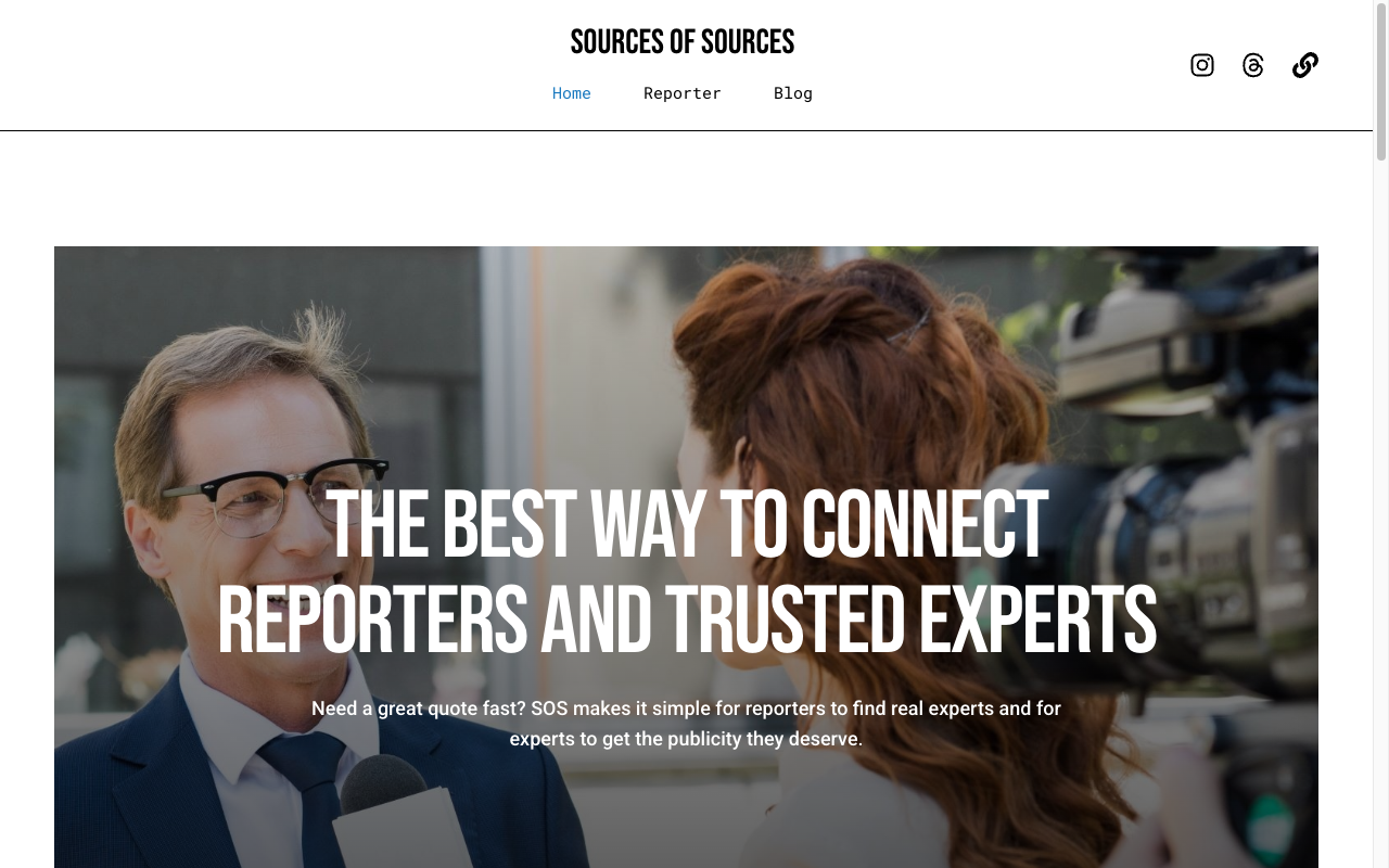 Source of Sources (SOS) interface