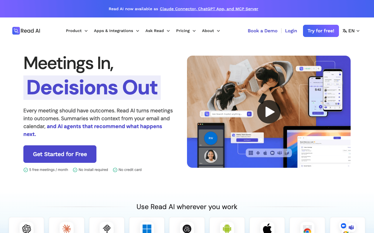Read AI interface