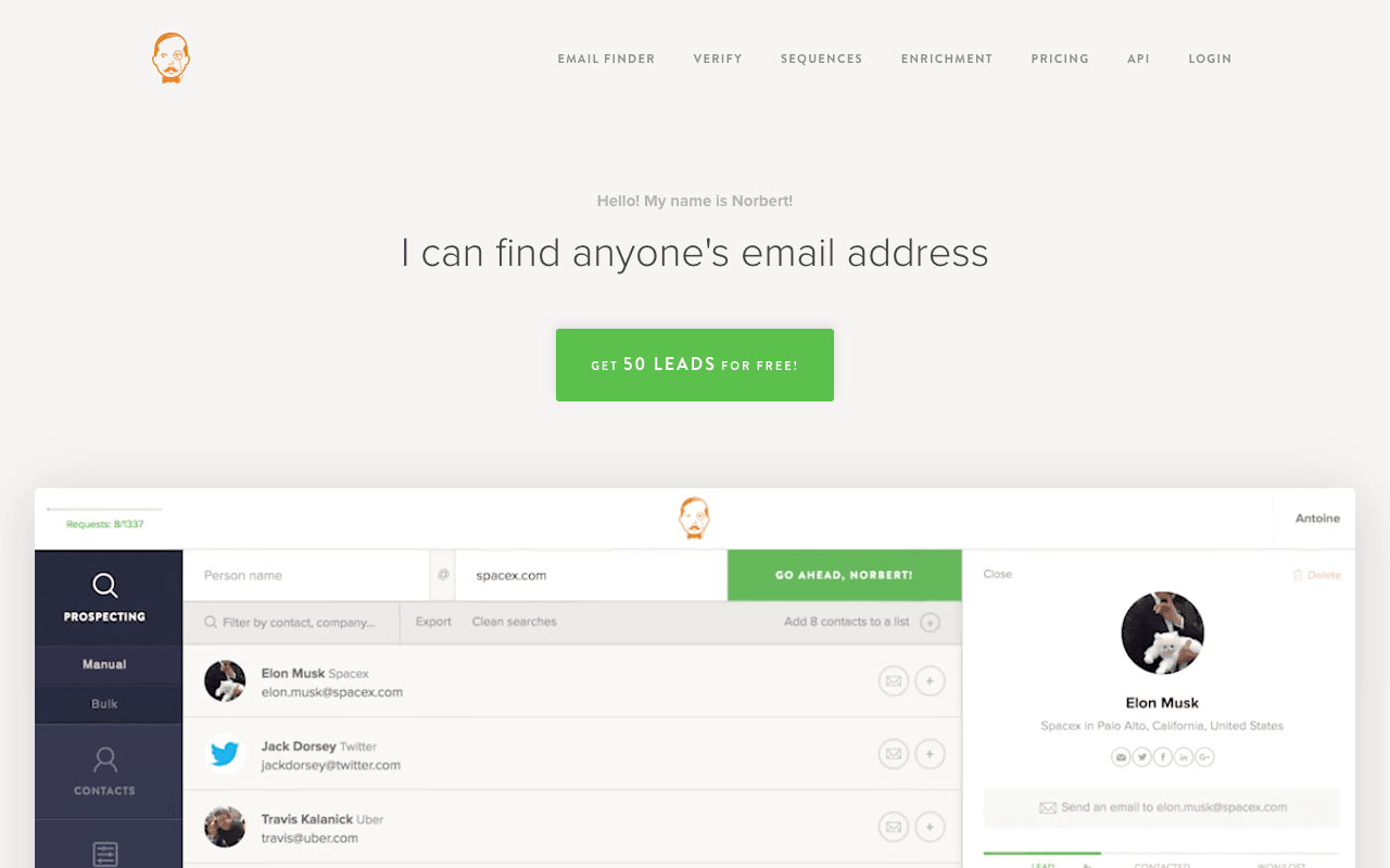 Voila Norbert interface