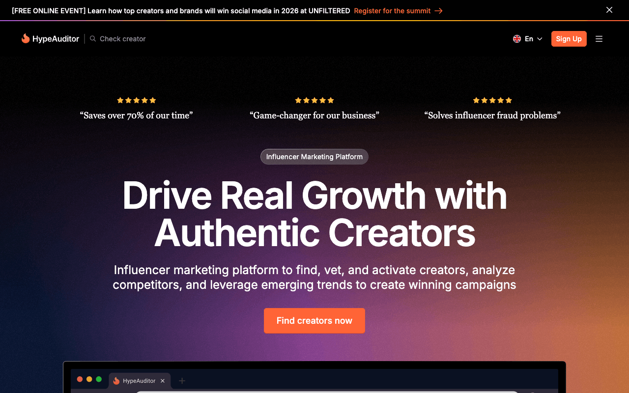 HypeAuditor interface