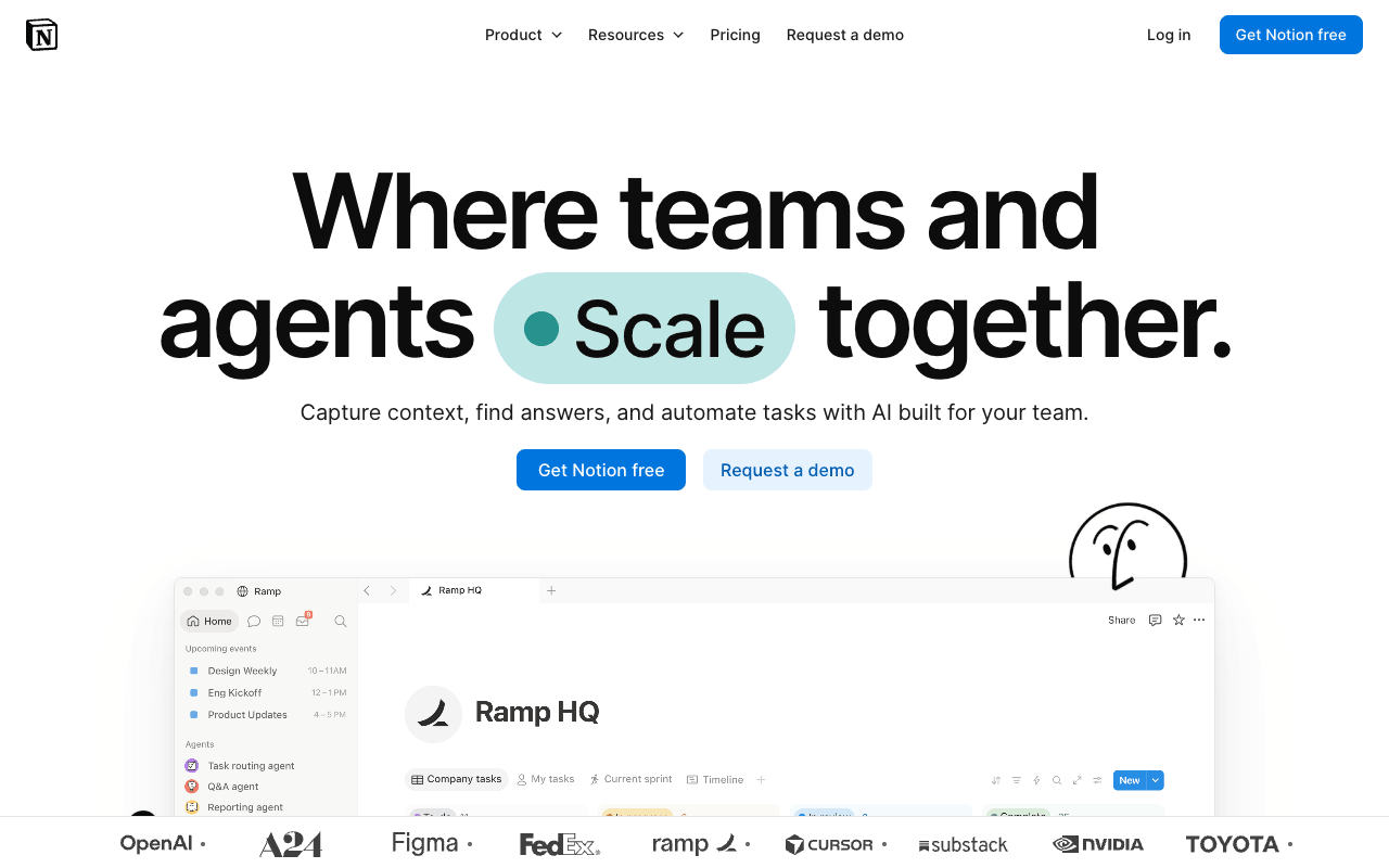 Notion interface