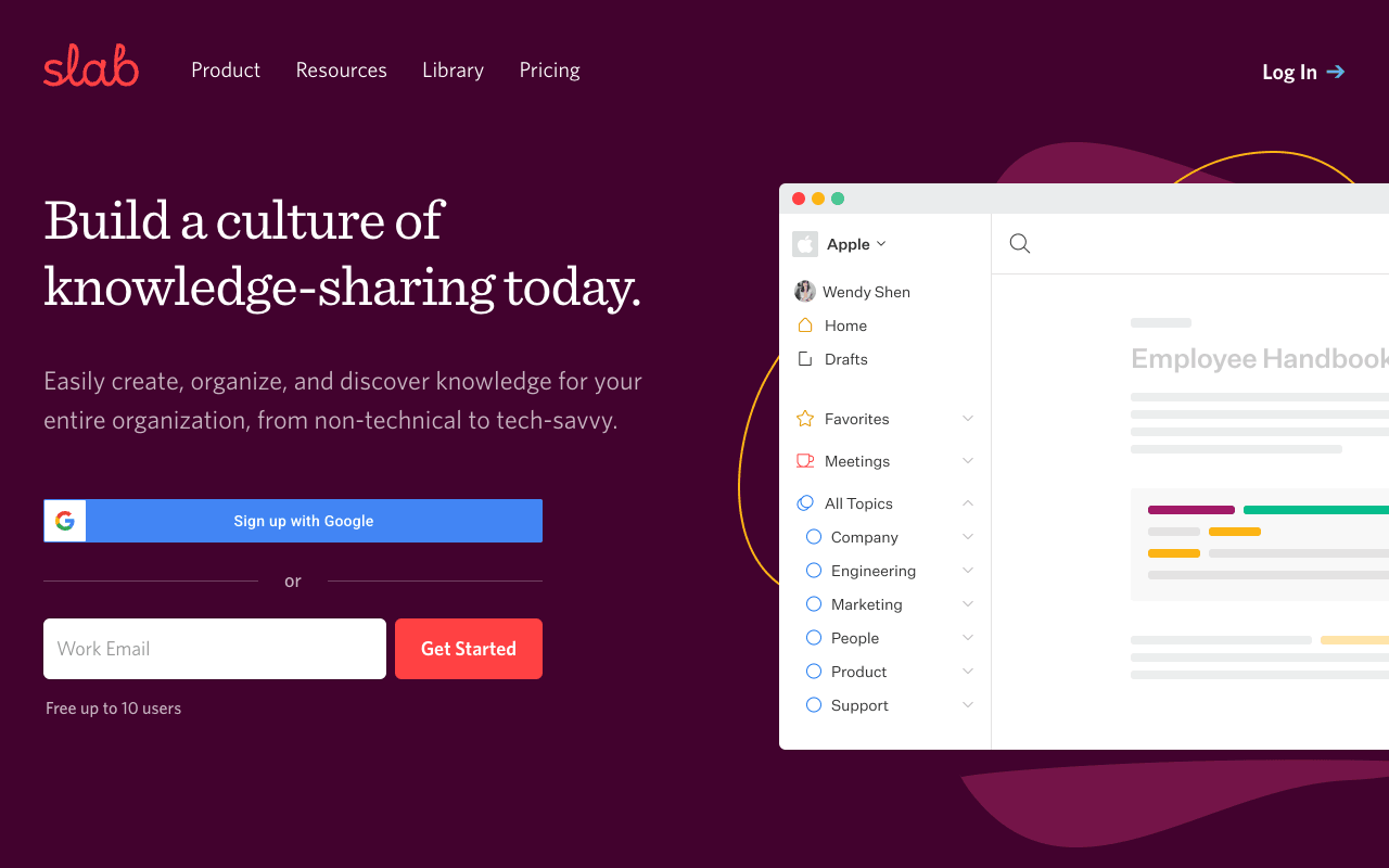 Slab interface