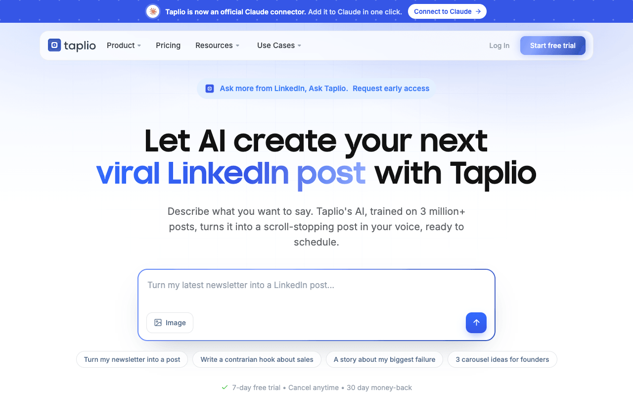 Taplio interface