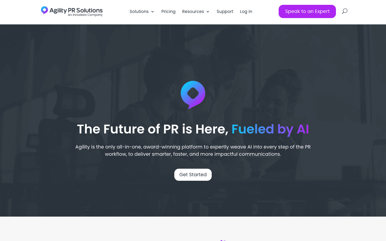 Agility PR Solutions interface