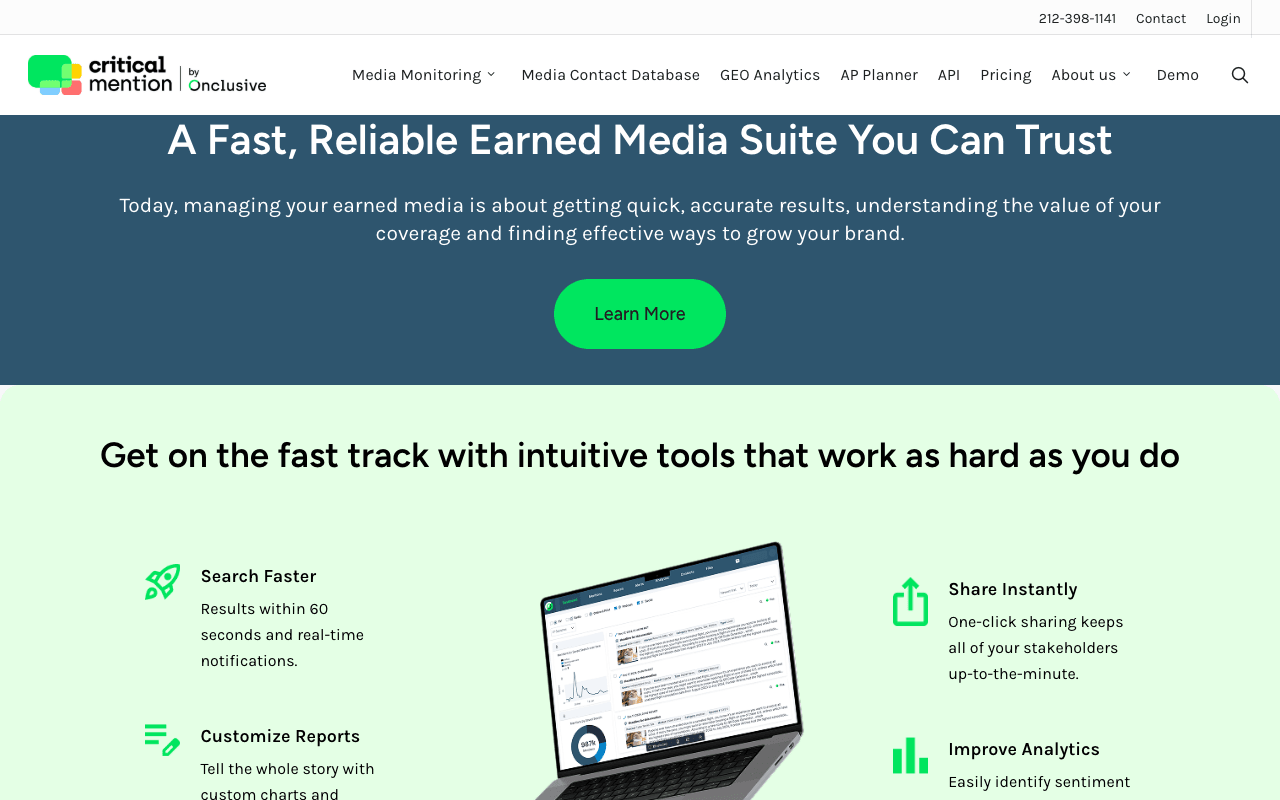 Critical Mention interface