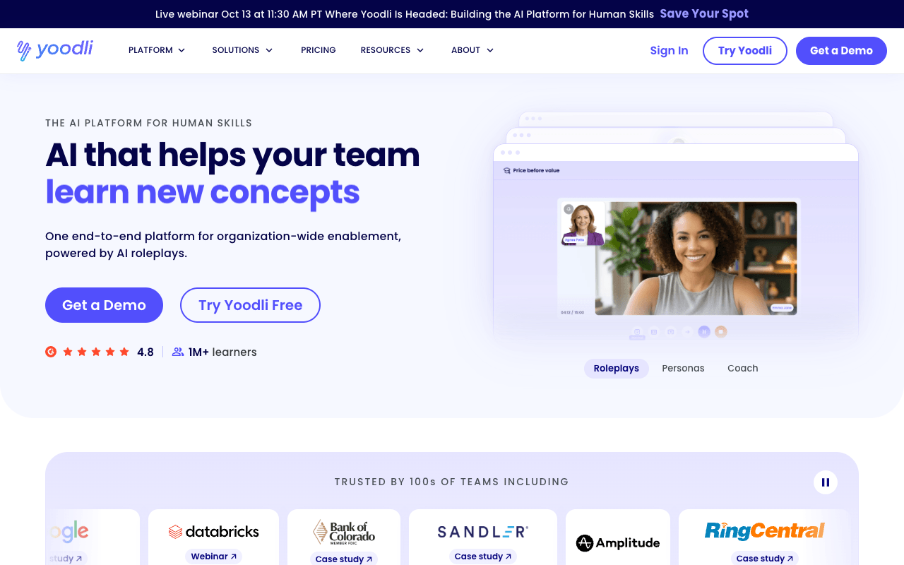 Yoodli interface
