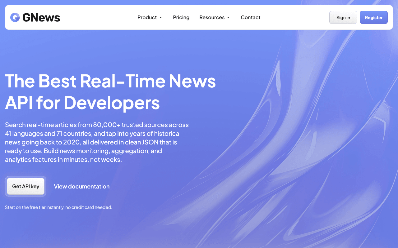 GNews interface