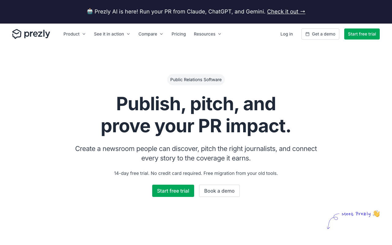 Prezly interface