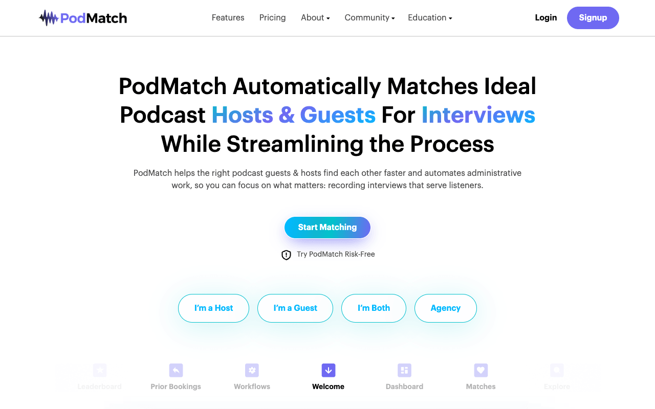 PodMatch interface