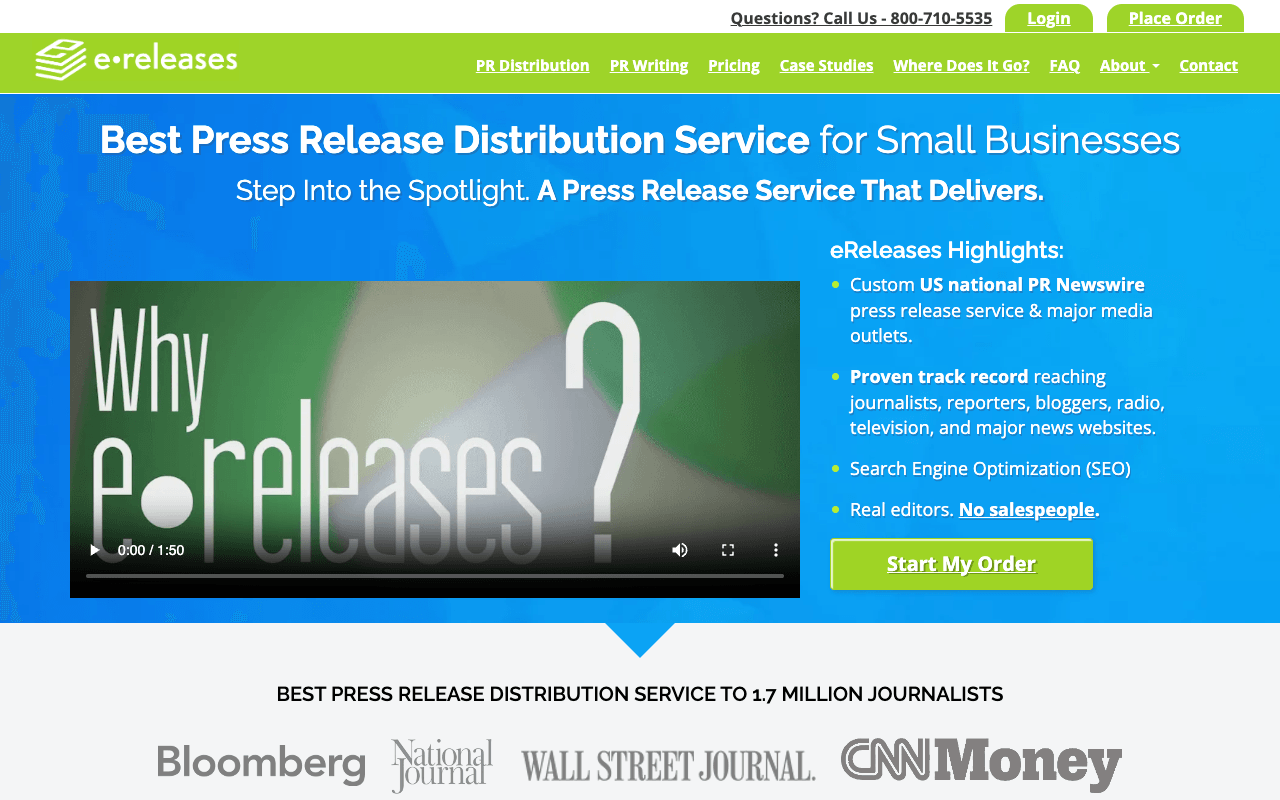 eReleases interface